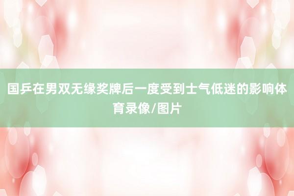 国乒在男双无缘奖牌后一度受到士气低迷的影响体育录像/图片