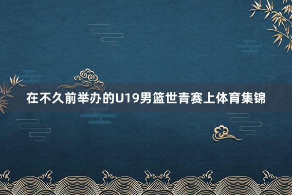在不久前举办的U19男篮世青赛上体育集锦