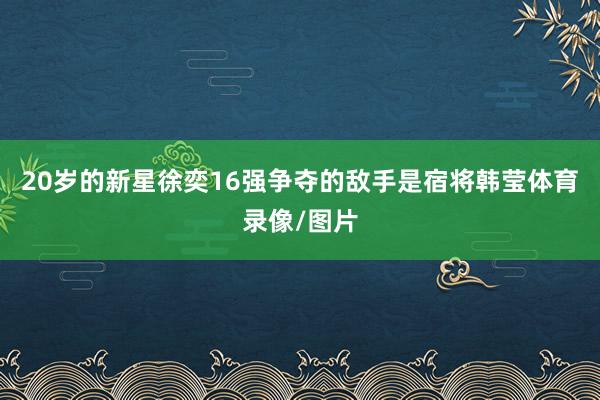 20岁的新星徐奕16强争夺的敌手是宿将韩莹体育录像/图片