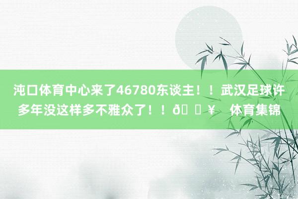 沌口体育中心来了46780东谈主！！武汉足球许多年没这样多不雅众了！！🔥    体育集锦