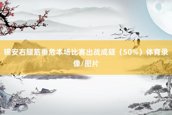 锡安右腿筋垂危本场比赛出战成疑（50%）体育录像/图片