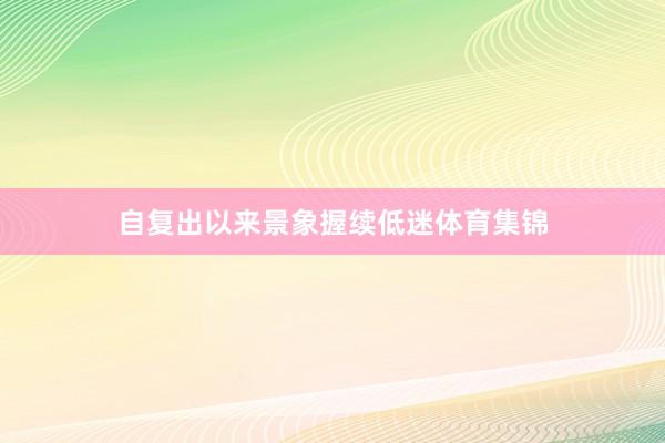 自复出以来景象握续低迷体育集锦