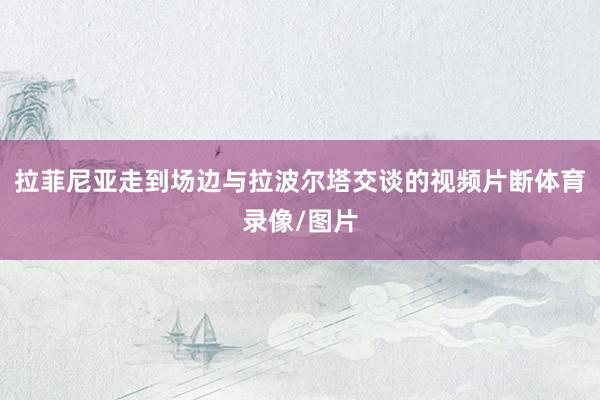 拉菲尼亚走到场边与拉波尔塔交谈的视频片断体育录像/图片