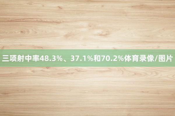 三项射中率48.3%、37.1%和70.2%体育录像/图片