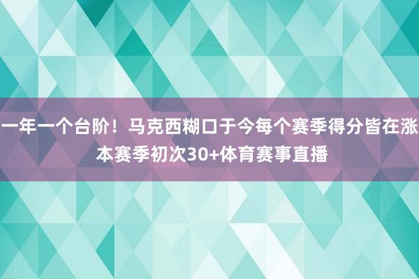 一年一个台阶！马克西糊口于今每个赛季得分皆在涨 本赛季初次30+体育赛事直播